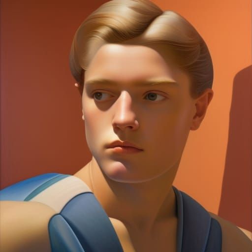 Dramatic Portrait in Hyperrealistic Splash Art Style