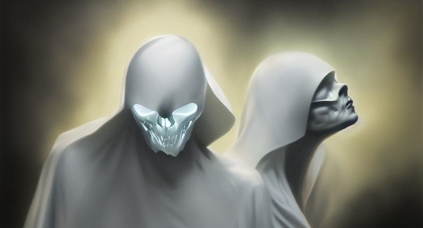 Ethereal Ghost Figure in Surrealist Style