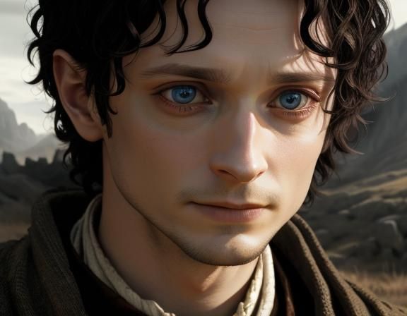 Detailed Portrait of Frodo in a Cinematic Style
