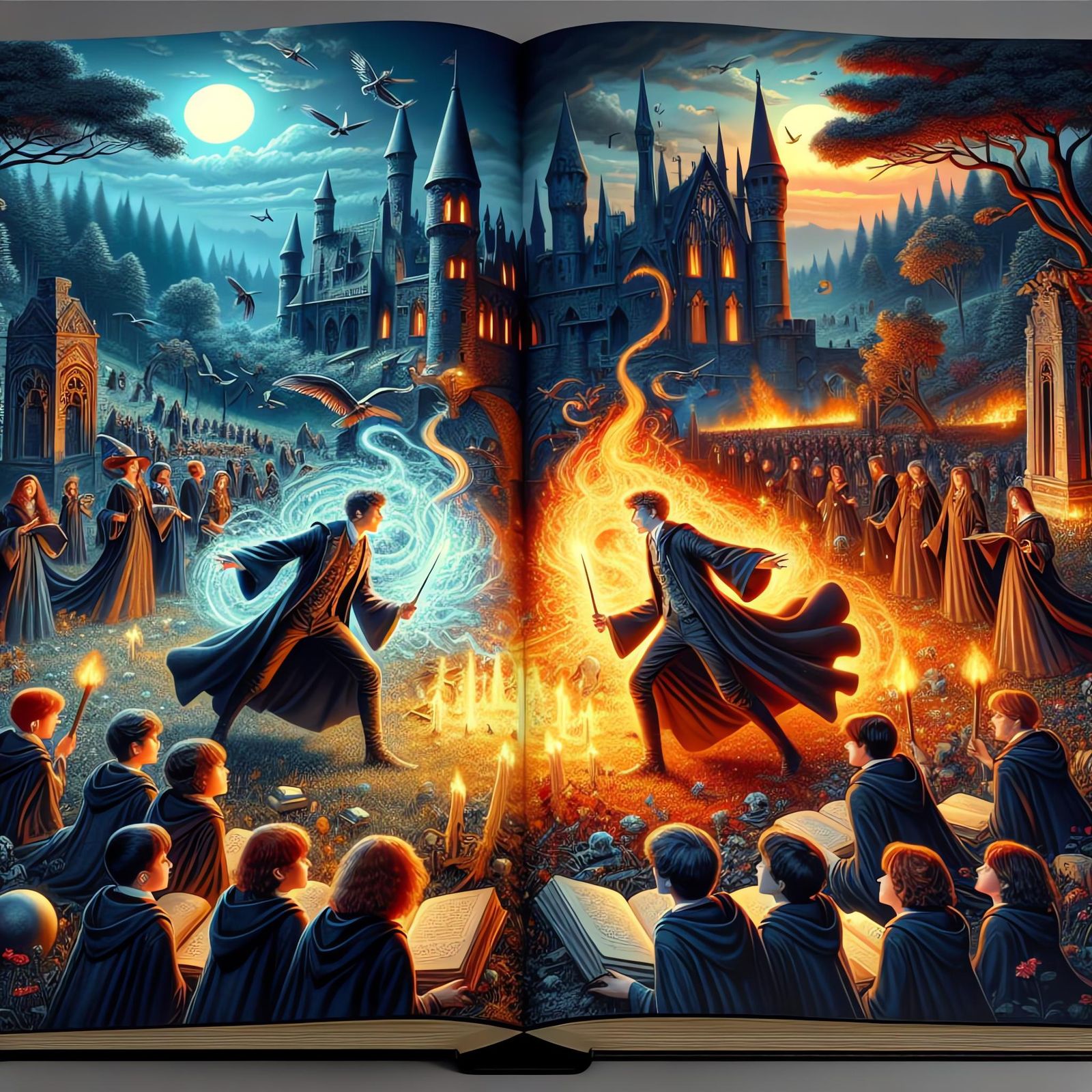 Harry Potter and Tom Riddle- duel