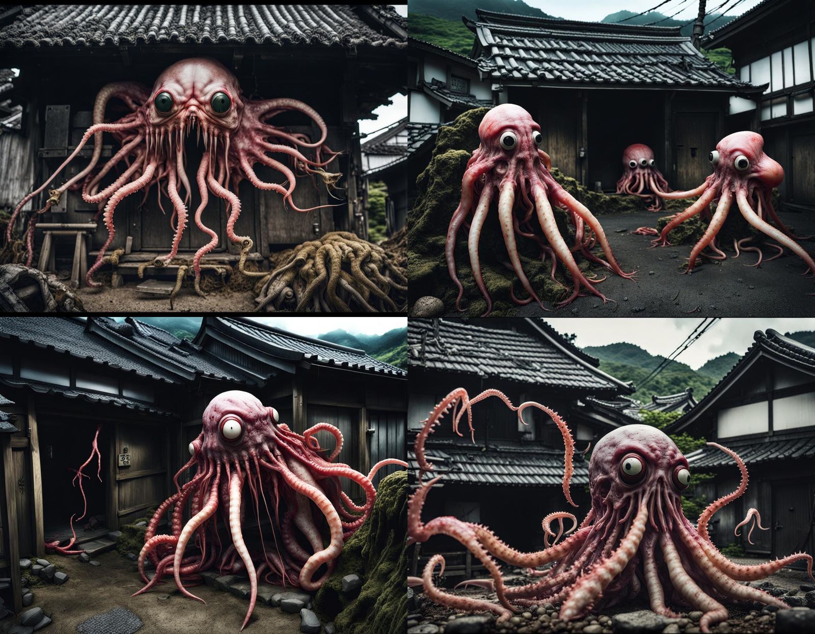 Horror in Ruined Japanese Village, 8K HD