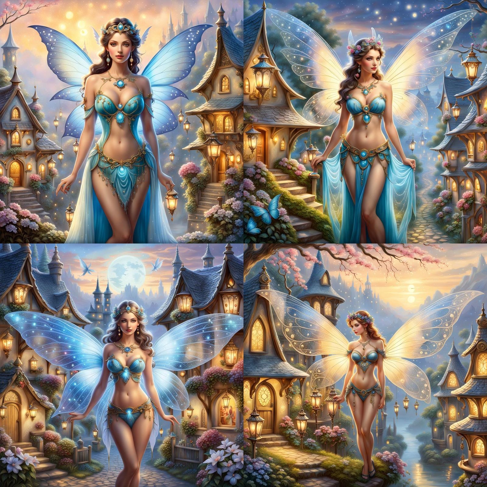 Ethereal Fairy in Pixie Village, Hyperdetailed Fantasy