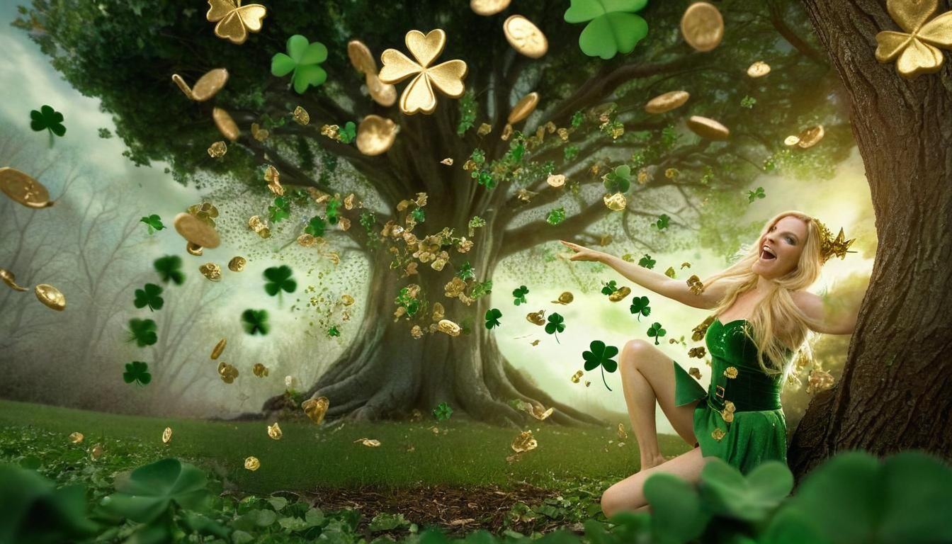 Fairy, Leprechaun and Tree of Life: Hyper-Realistic Photo