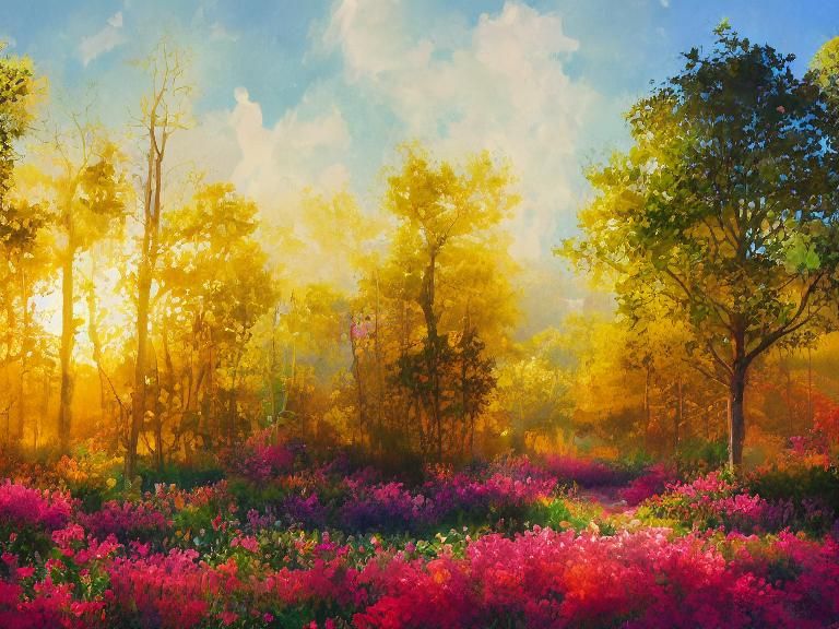 Woman in Meadow: Impressionist Gouache Masterpiece