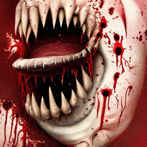 Nightmare Toilet Monster Devouring Child, Hyperrealistic Hor...