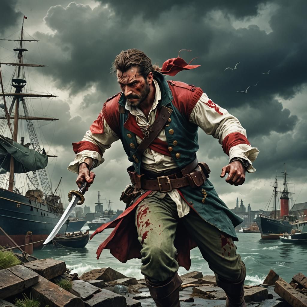 Smuggler Captain Ready to Strike: Matte Painting