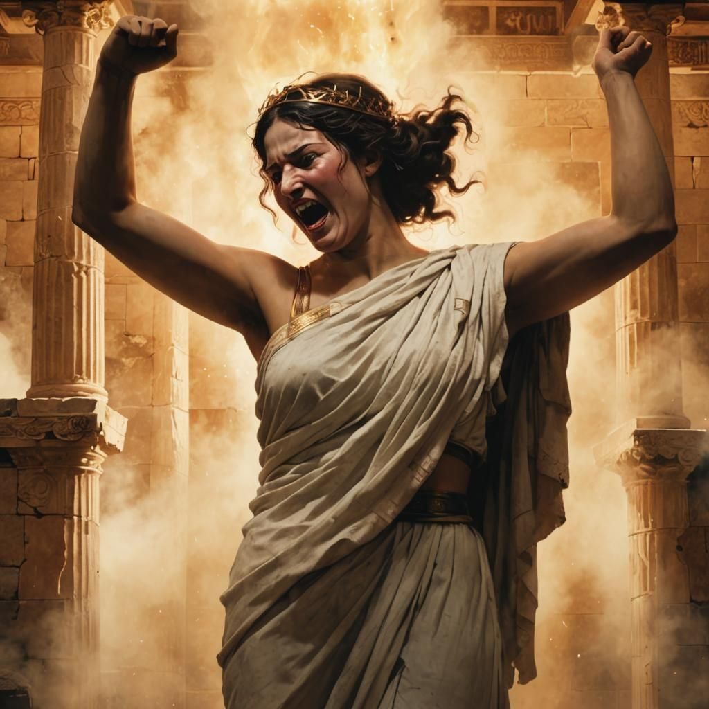 Pythia's Trance at Delphi Temple