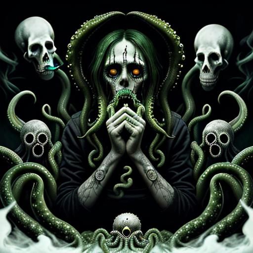 Surreal Horror: Chaotic Macabre Tentacle Dreamscape