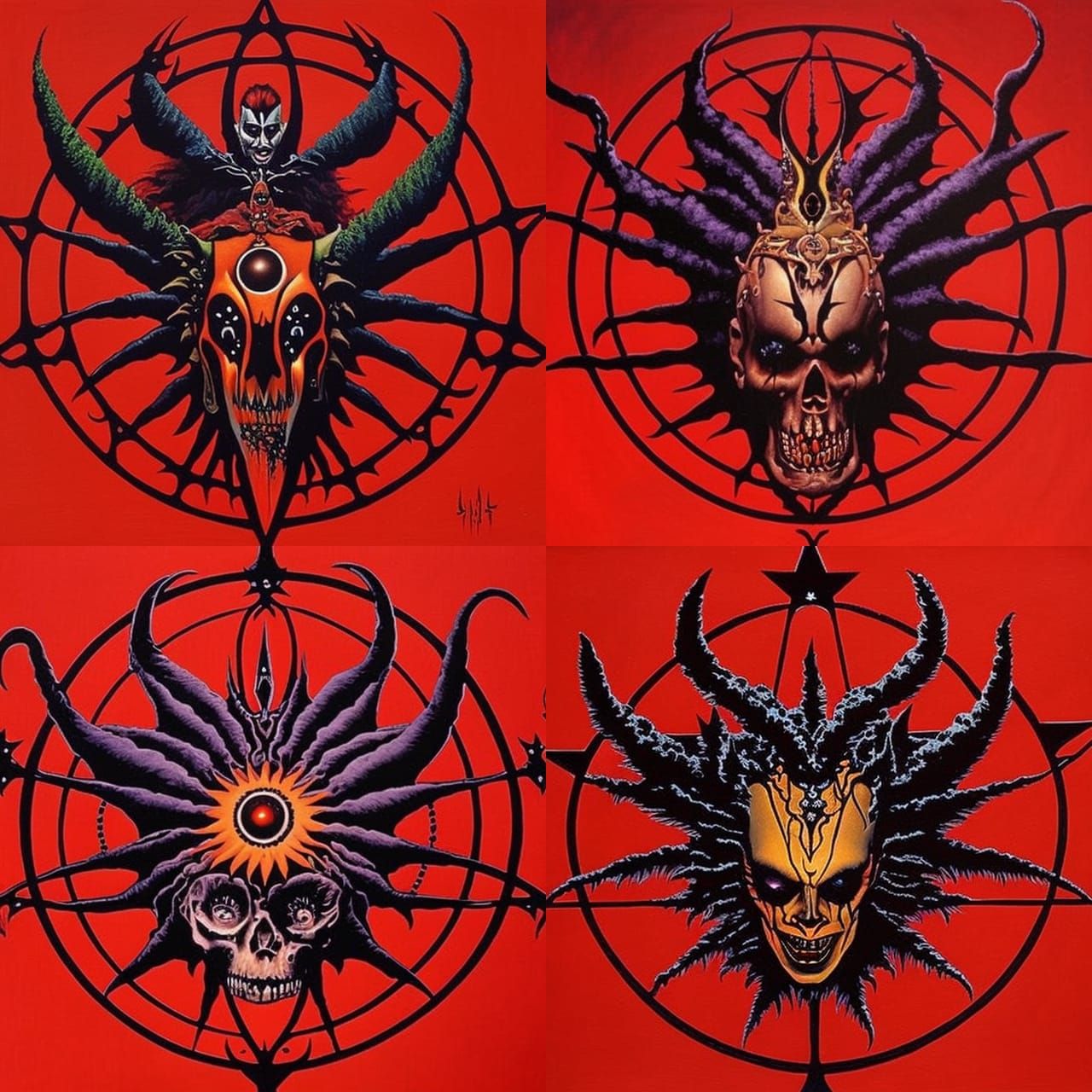 Sinister Lucifer in Twilight: A Deep Color Horror