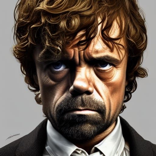 Detailed Portrait of Man in Suit, Art Nouveau Style