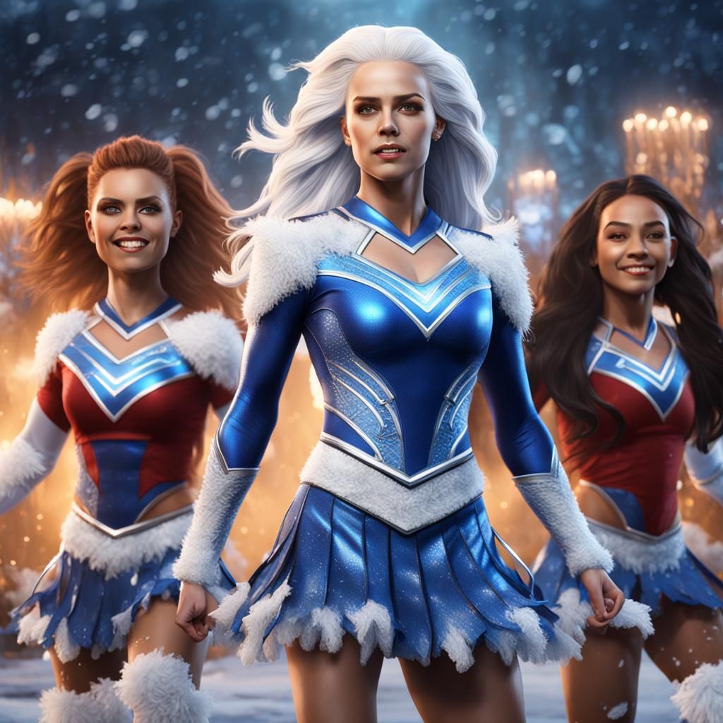 Killer Frost with Kansas City Chiefs Cheerleaders