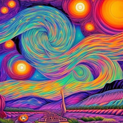 Intricate Oil Painting with Graffiti Elements