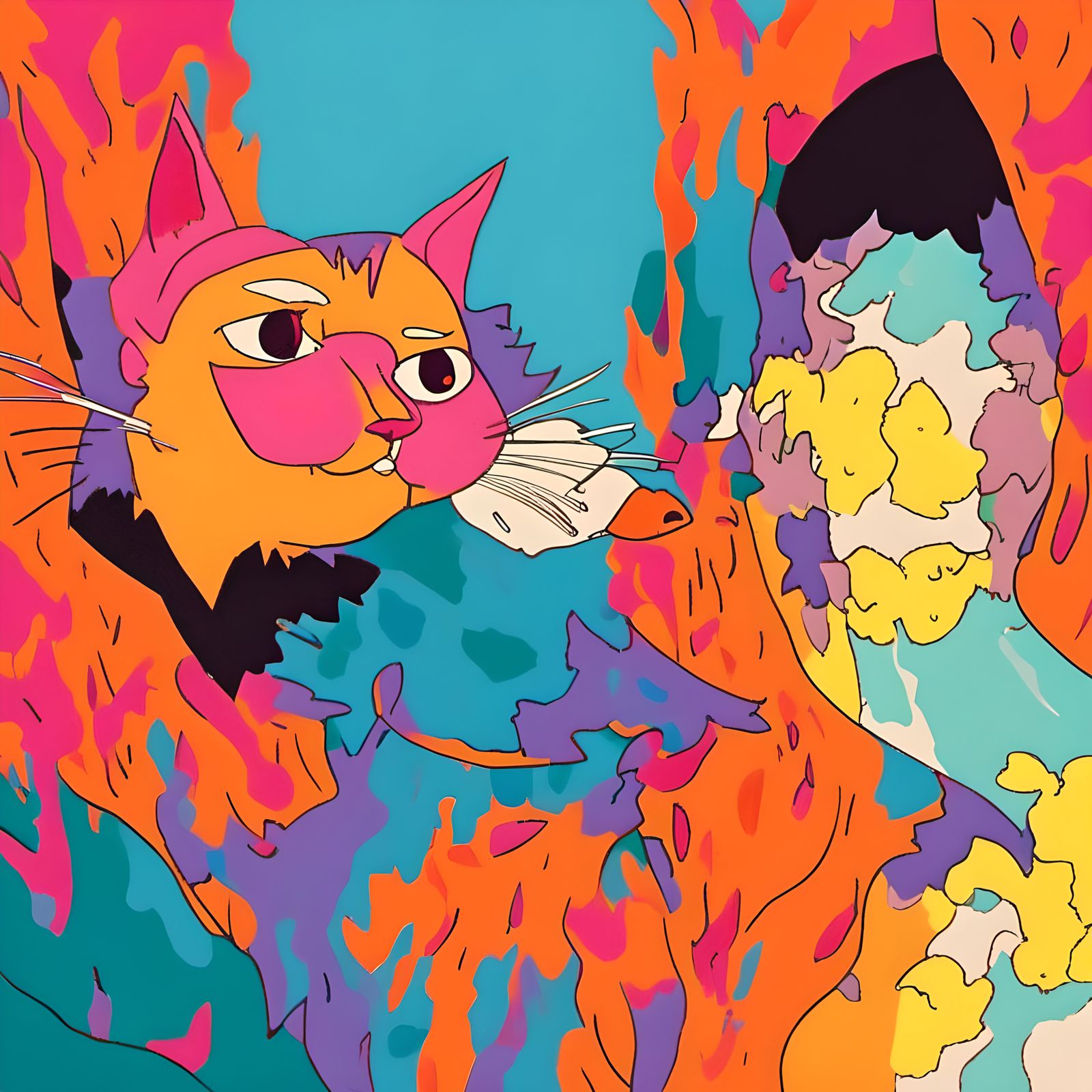 Angry Cat Wife: An AI Image Interpretation