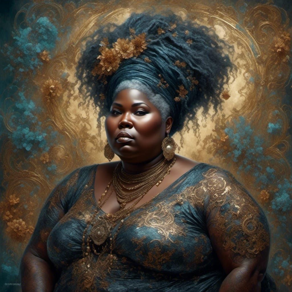 Fantasy Portrait of a Beautiful Black Woman