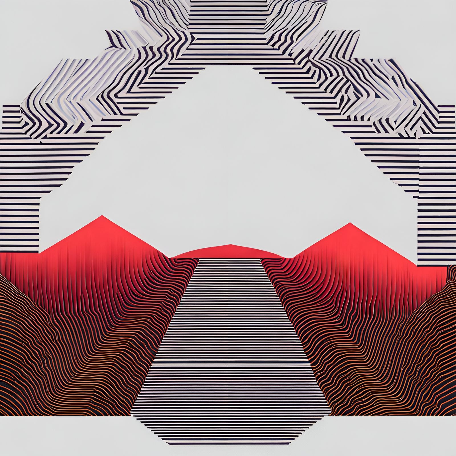 Chaotic Glitch Tiling Pattern of Disordered Mind