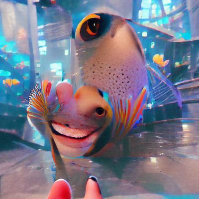 A Friendly Fish Generated by AI