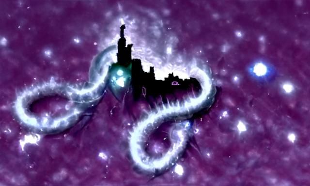 Eldritch Serpent Guarding Nebula Castle