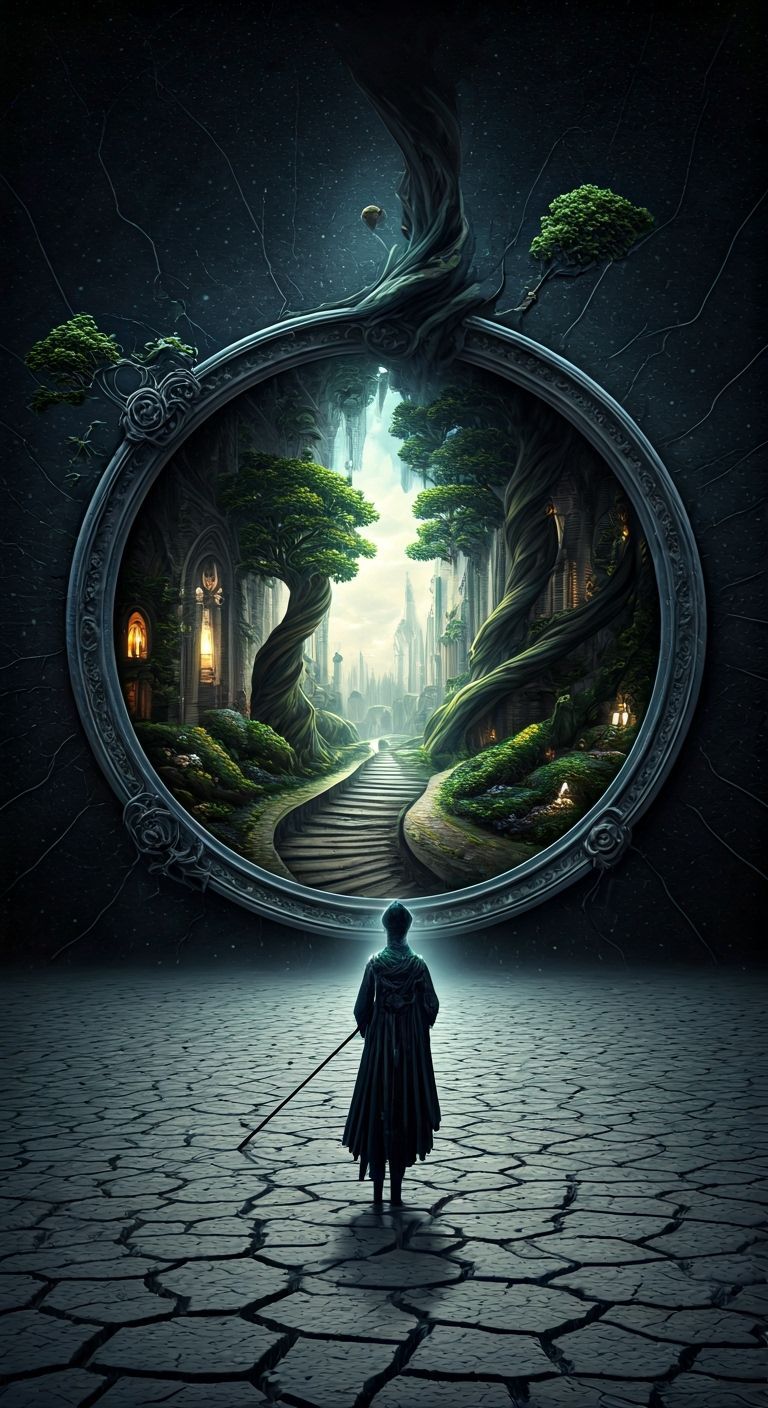 Surreal Stargate Scene Inspired by Fantasycore