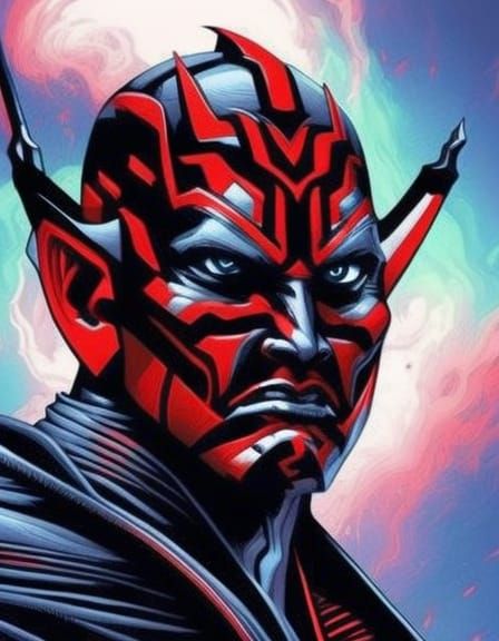 Darth Maul Comic Book Art by Brooks and Mumford