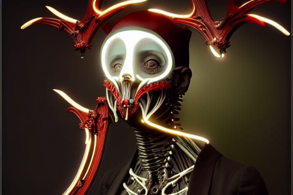 Eldritch Vampire in Cyberpunk Biomechanical Style