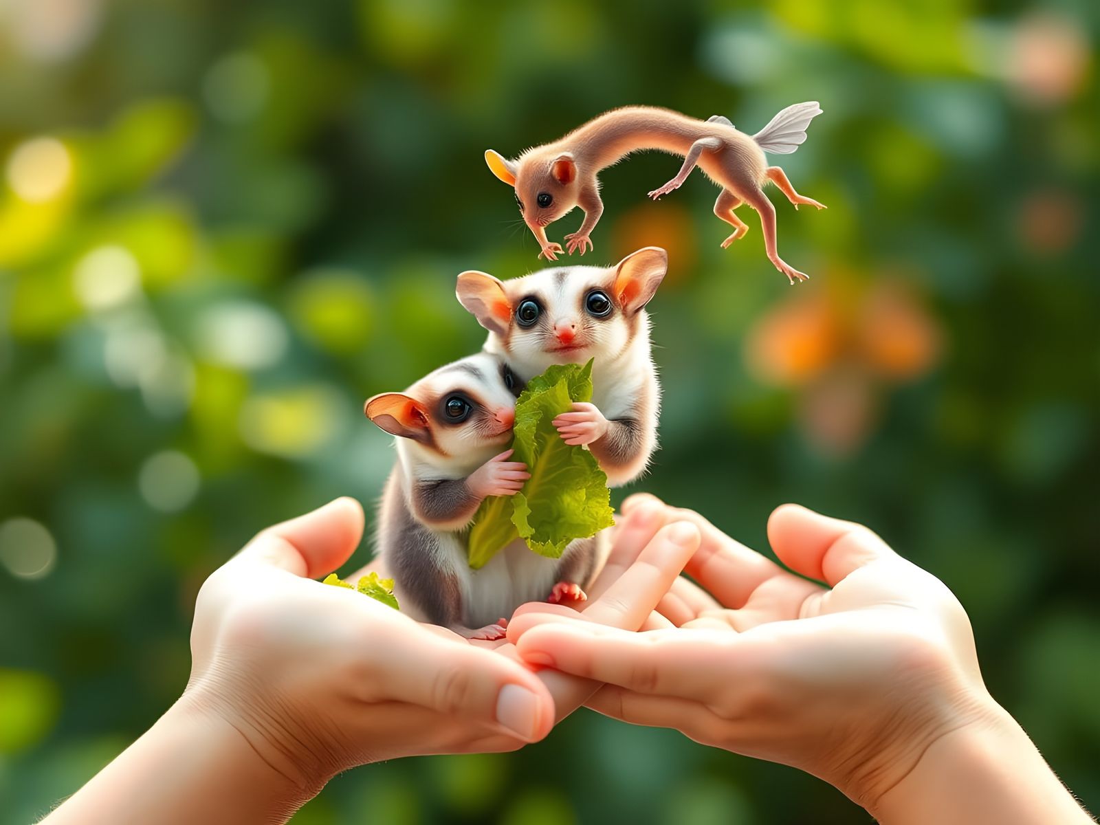 Sugar Gliders in Gentle Hands