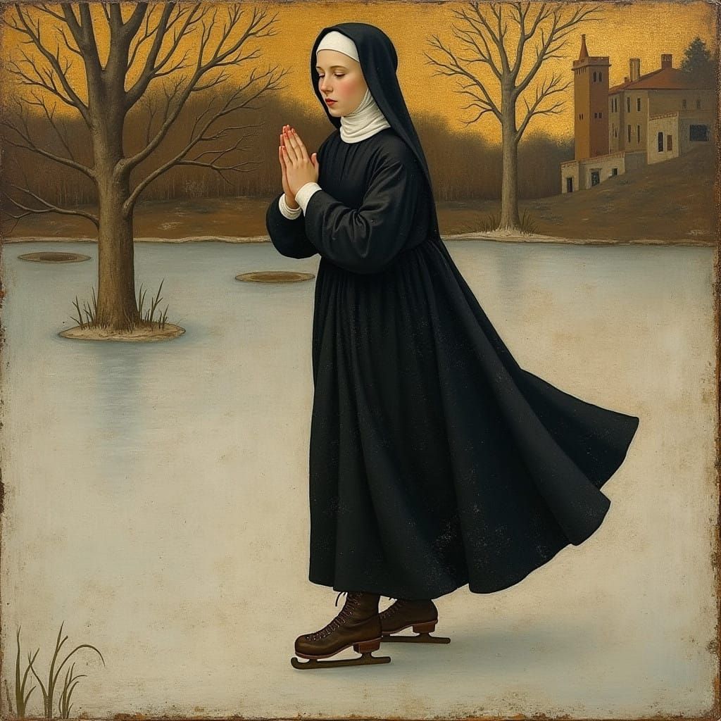 A Devout Nun in Winter Reverie