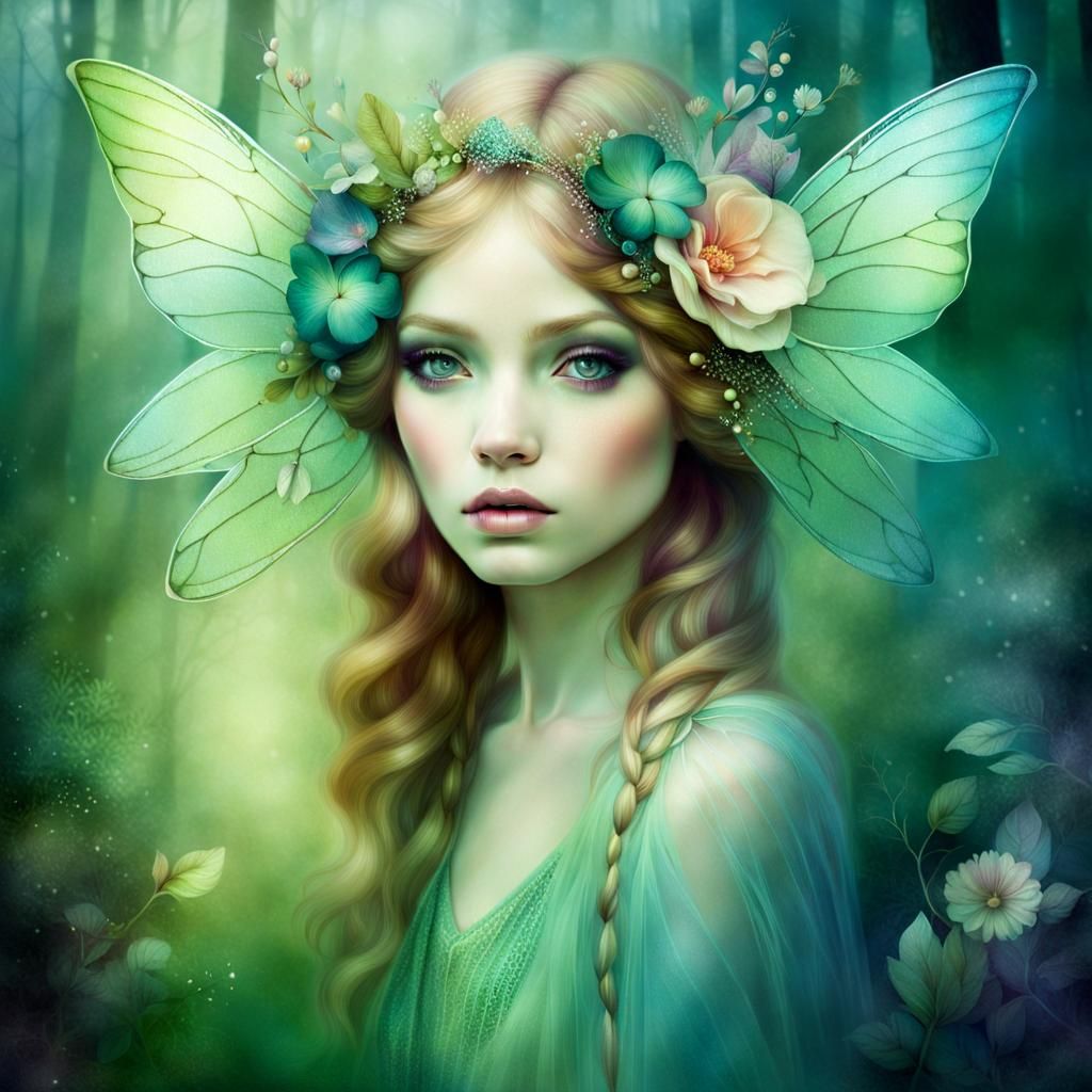 Ethereal Woodland Fairy Art in Dittmann Style