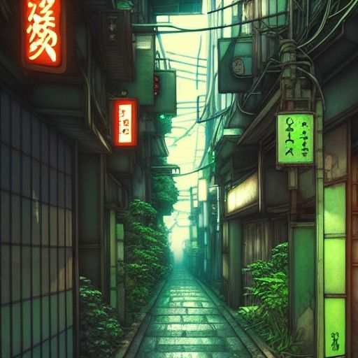 Old alley in Tokyo