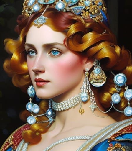 Princess Rose Red Portrait in Detailed Digital Art