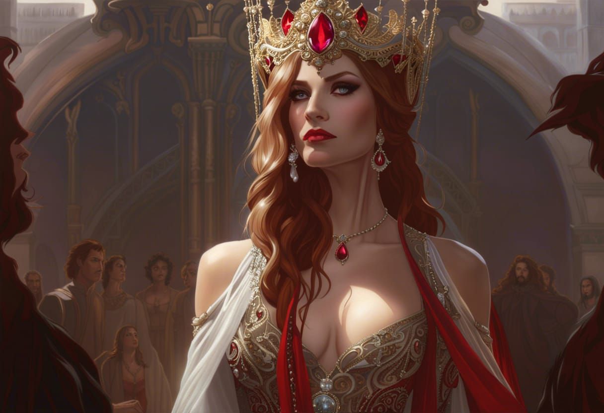 Captive Queen: Fantasy Art in Hyper-Detailed Style