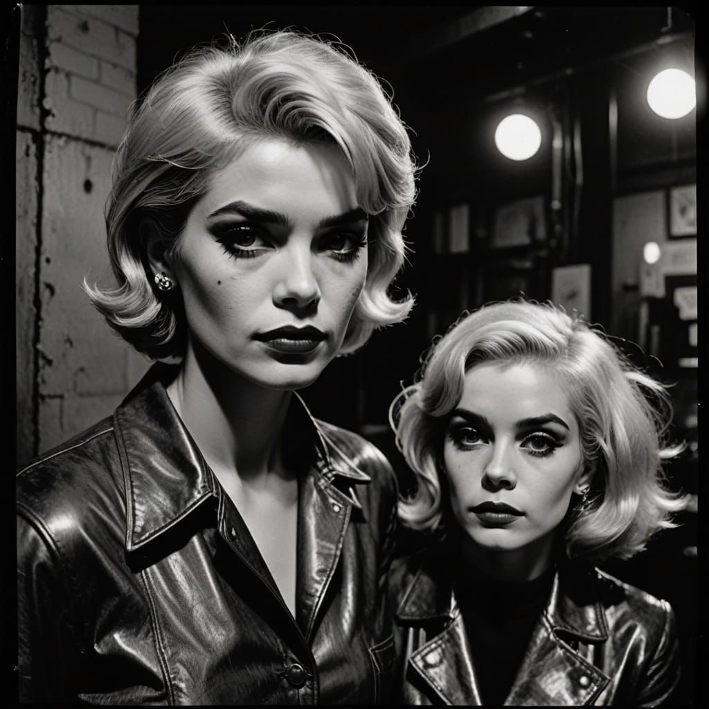 Ethereal Portrait in Noir Comic Book Style