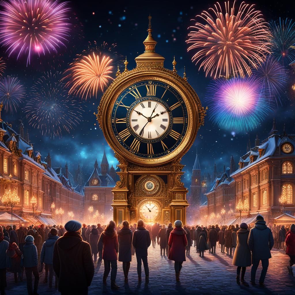 New Year's Eve Midnight Fireworks Celebration