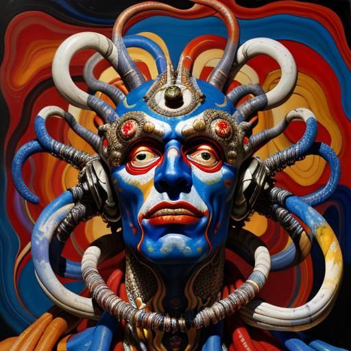 Cosmic Characters in Oil Painting Style