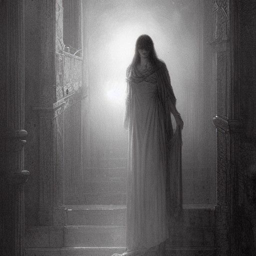 Melancholy Scene in Horror Illustration Style