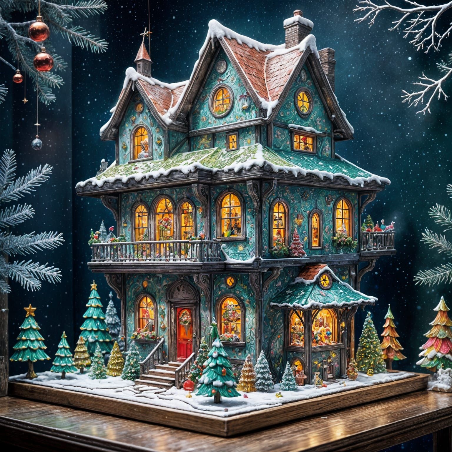 Stunning Fairy Christmas House Anatomical Diagram