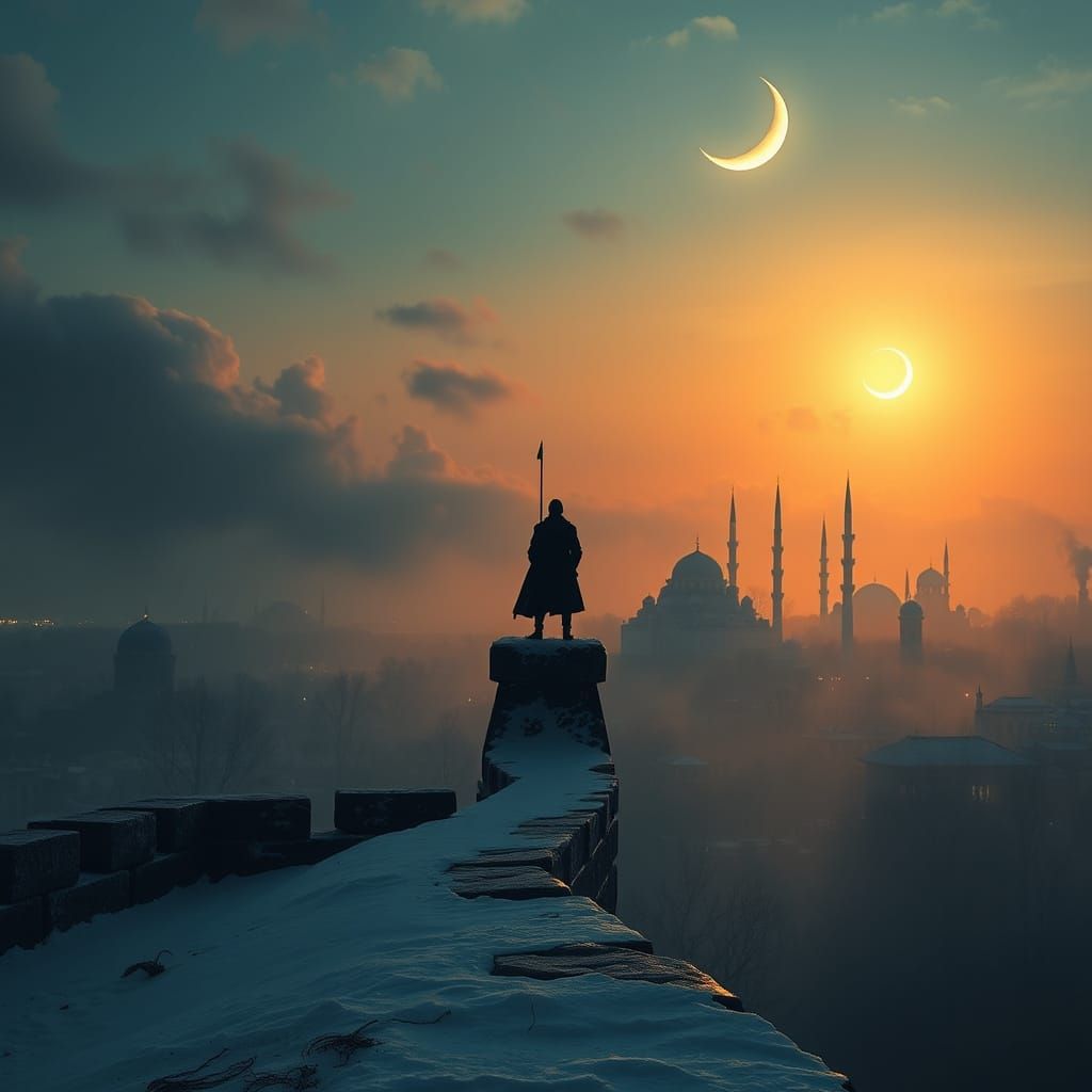 Moonlit Battlement: A Dreamlike Landscape of St. Petersburg ...