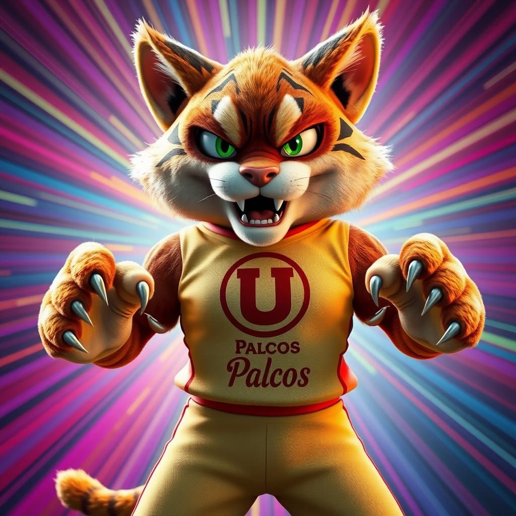 Fierce Garrita Mascot in Dynamic, Cinematic Pose