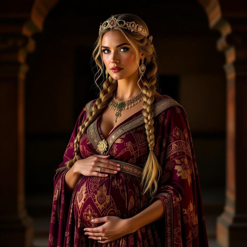 Etruscan Goddess of Childbirth in Grand Cinematic Style