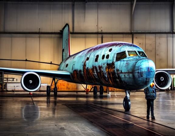 Decaying Airplane: An AI Interpretation