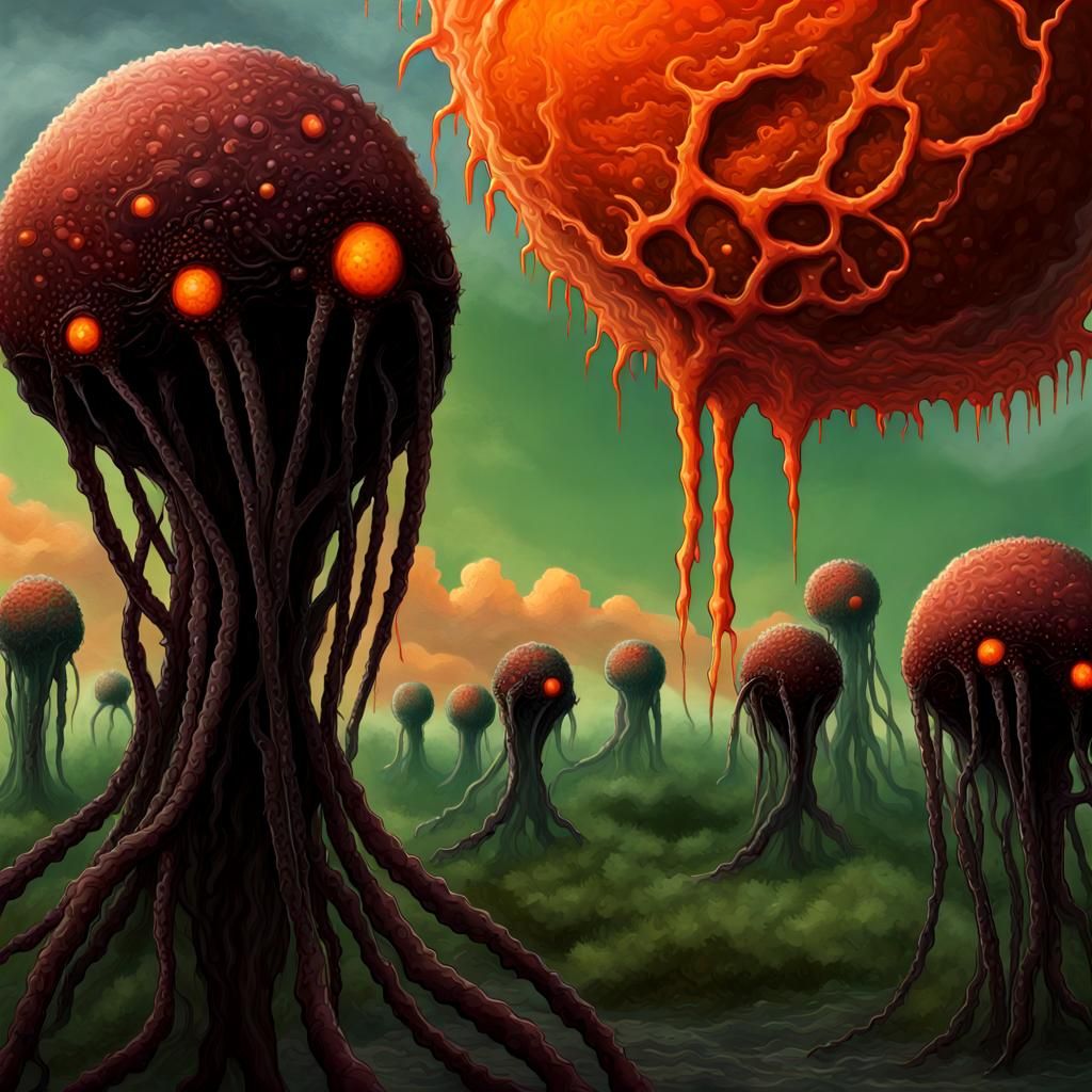 Sinister Close-Up of Blood Veins and Viruses