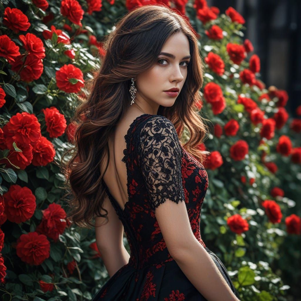 Ethereal Goddess in Vibrant Bloom