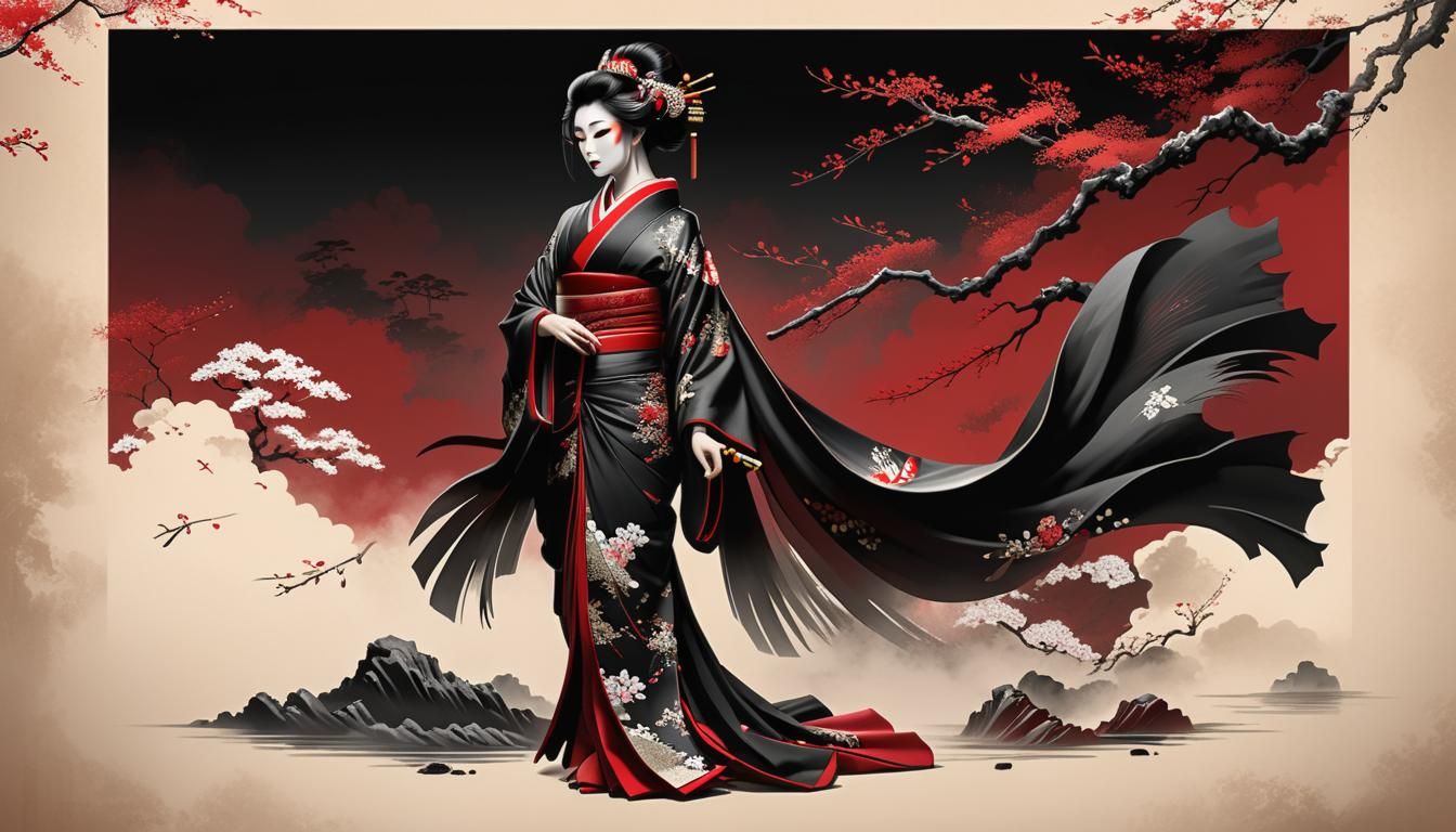 Negative space Geisha