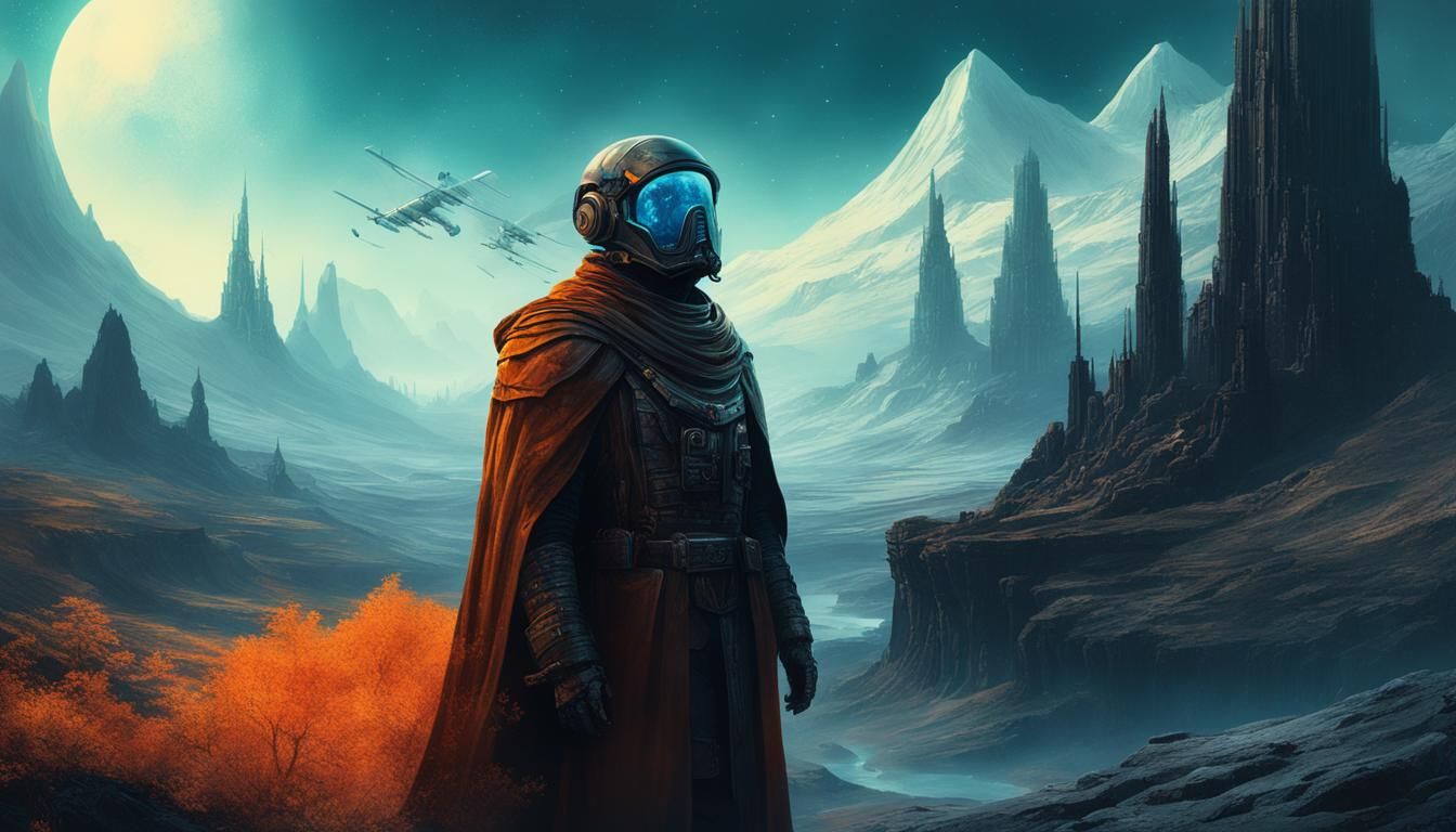 Artwork in Styles of Bak, Balaskas, Barlowe, Beeple, Allingh...