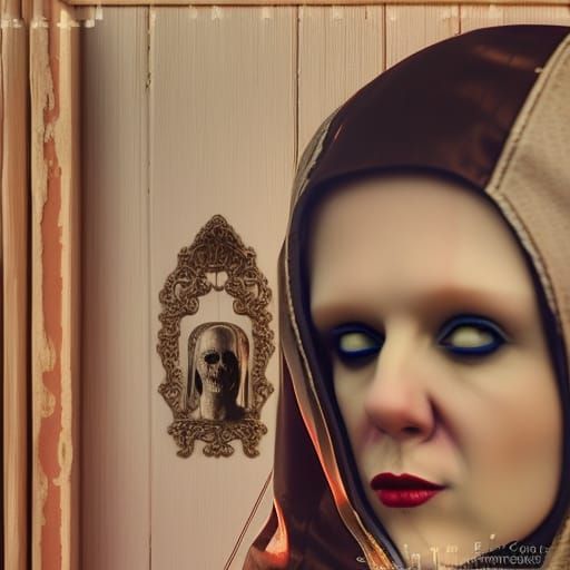 Demonic Priest at Despoiled Altar in Gothic Art