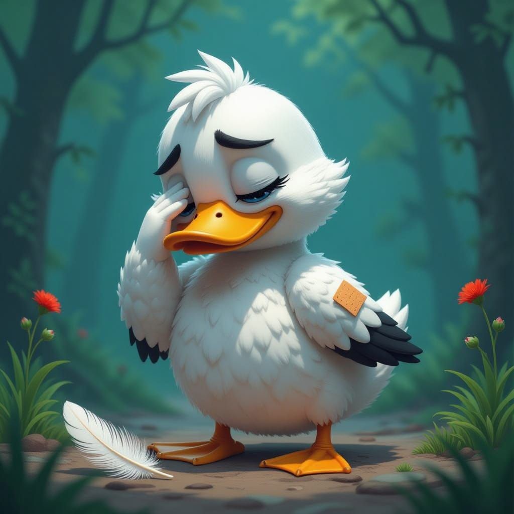 Quacking in Despair: A Wounded Duck's Lament