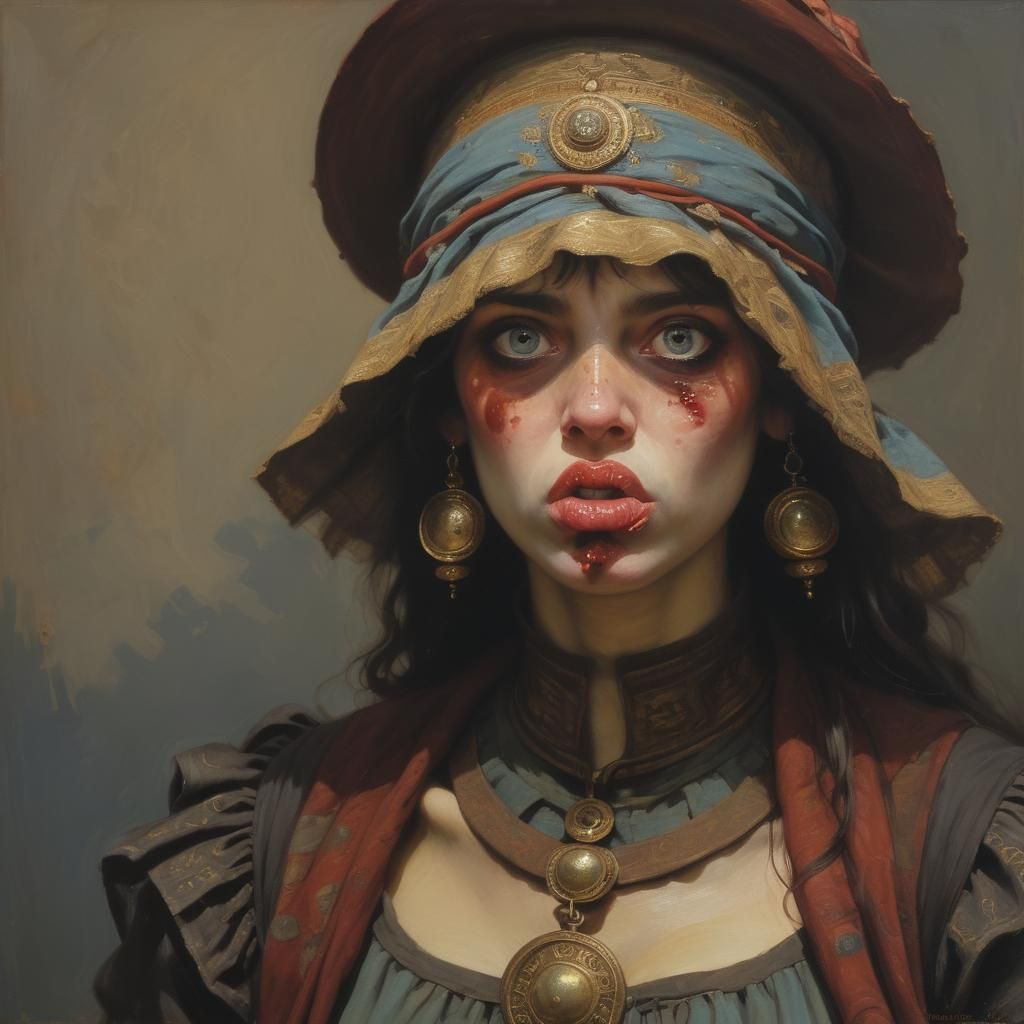 Rubenesque Women in Amused Oil Painting