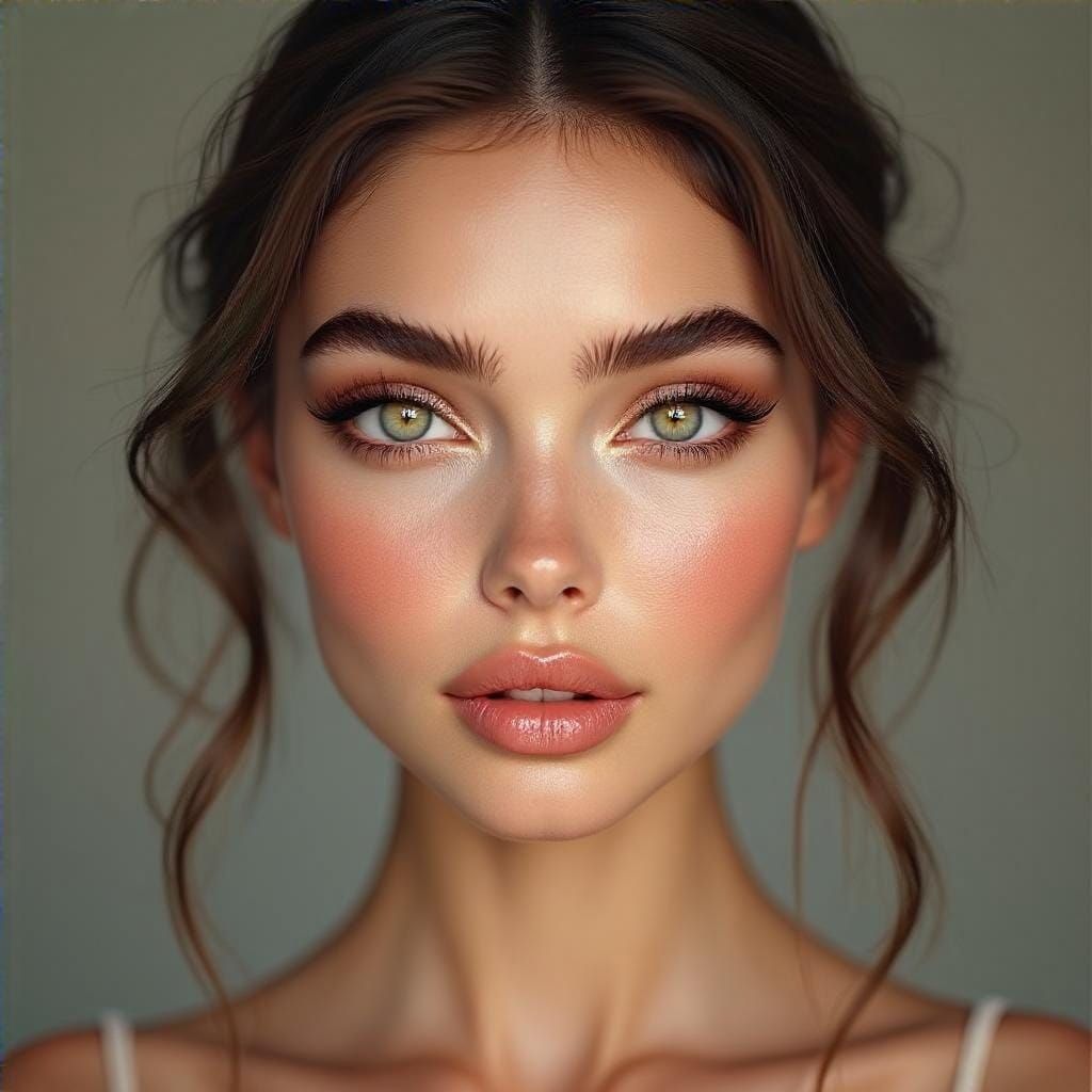 Elegant Young Woman in Cinematic Portrait