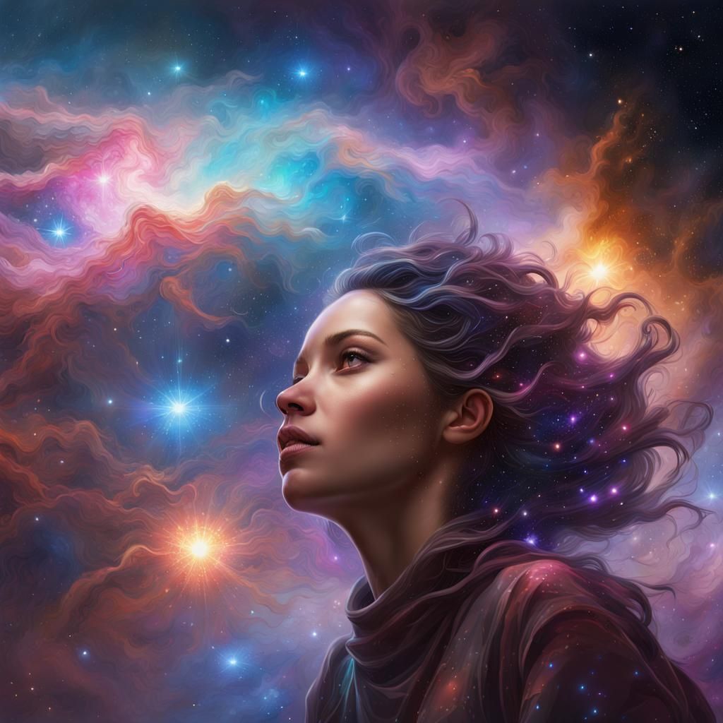 Hyperrealistic River of Stars Galactic Nebula