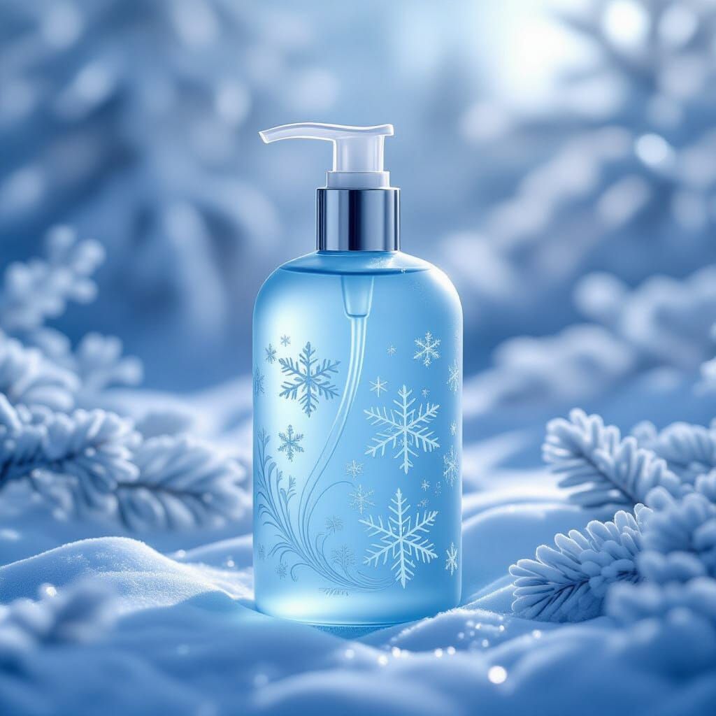Frosted Winter Fantasy Lotion Bottle