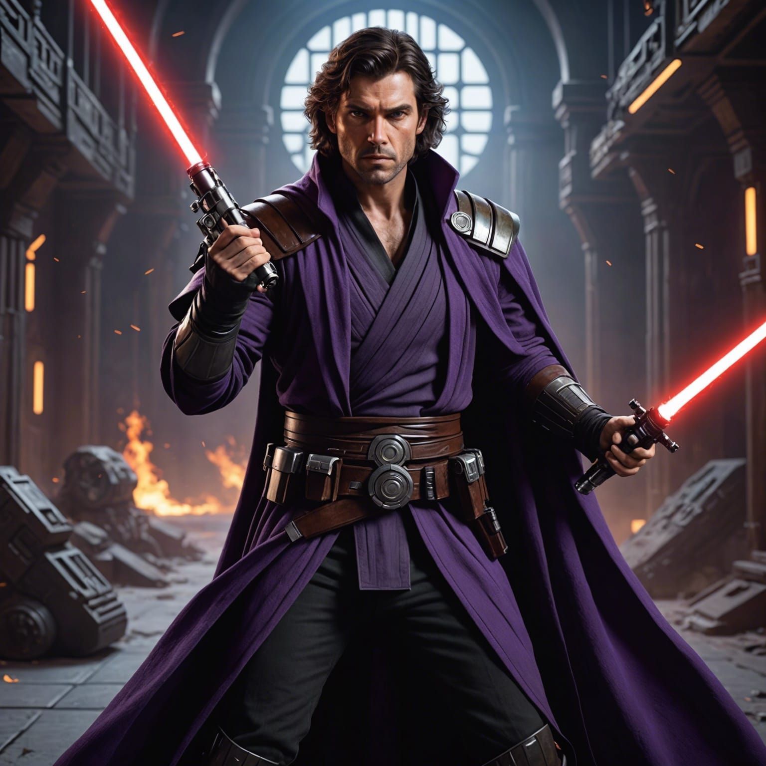 Jedi Master Concept Art in Detailed Matte Painting